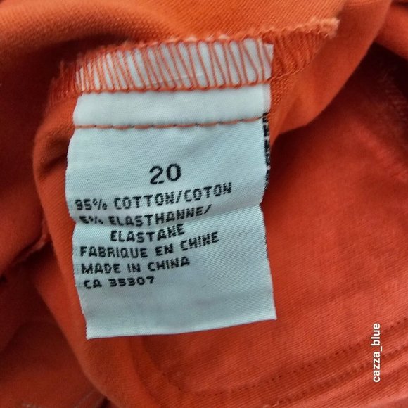 MOFFI International Vintage Tailored Women's Plus Size Orange Denim Jacket - Picture 9 of 14